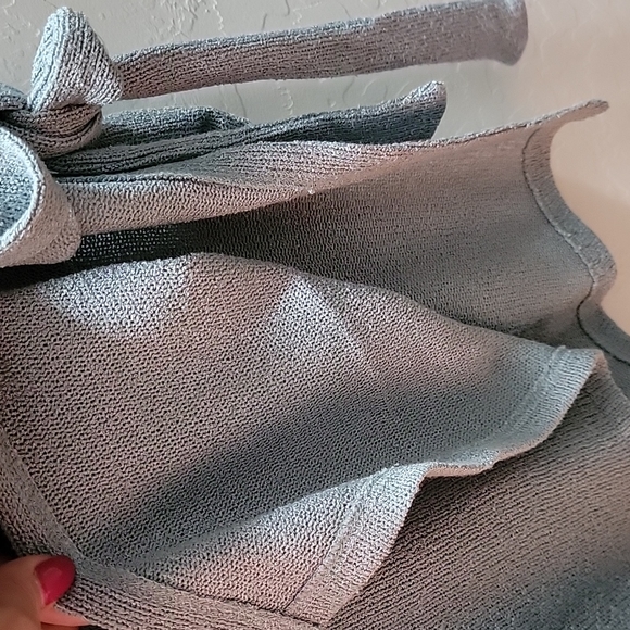 NWT H&M Soft Blue Poncho S Large - Picture 8 of 8